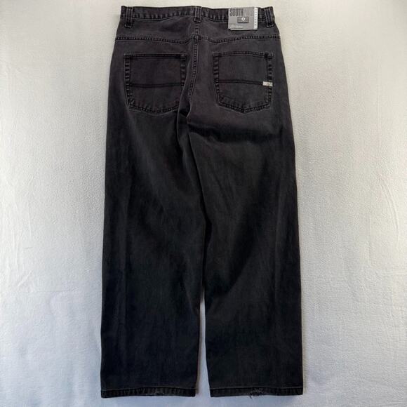 Southpole Other - Vintage Southpole Jeans Men's 36 Black Denim Baggy Wide Leg Silver Tab y2k